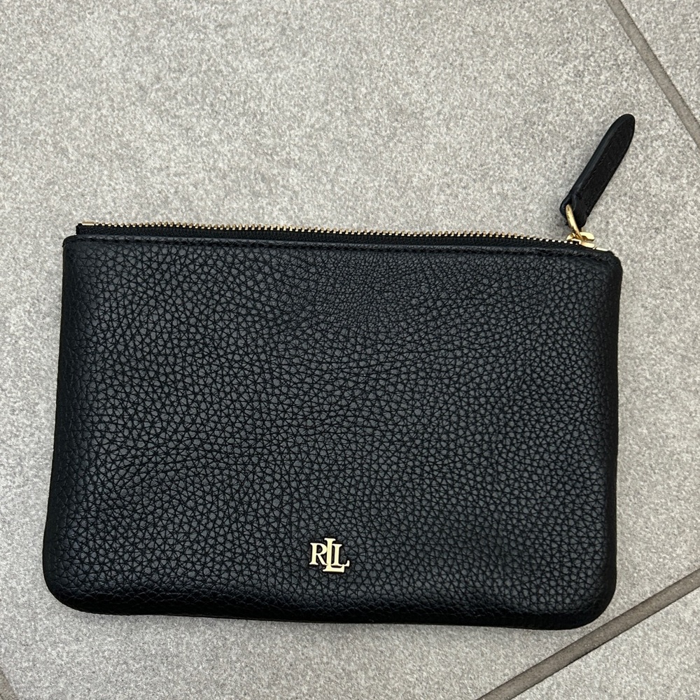 Ralph Lauren Black Leather Clutch
